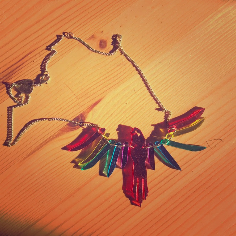 Beautiful, original parrot necklace